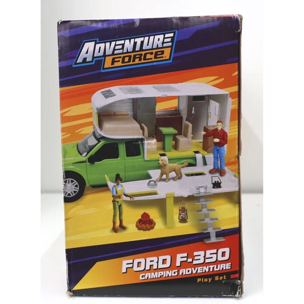 Adventure Force Ford F-350 Camping Adventure Play Set Kids Green New 8 Piece
